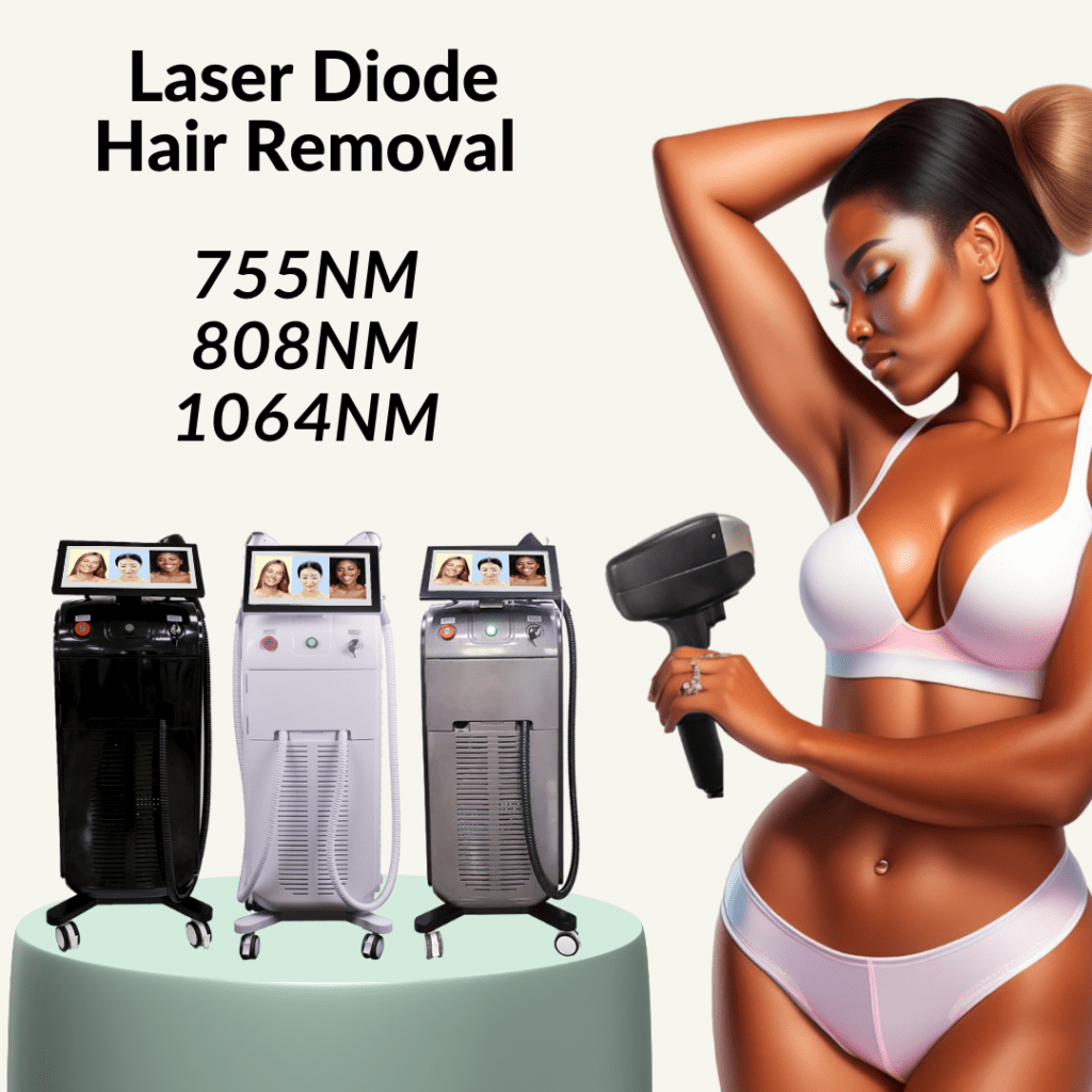 Máquina de depilación láser de diodo 755/808/1064