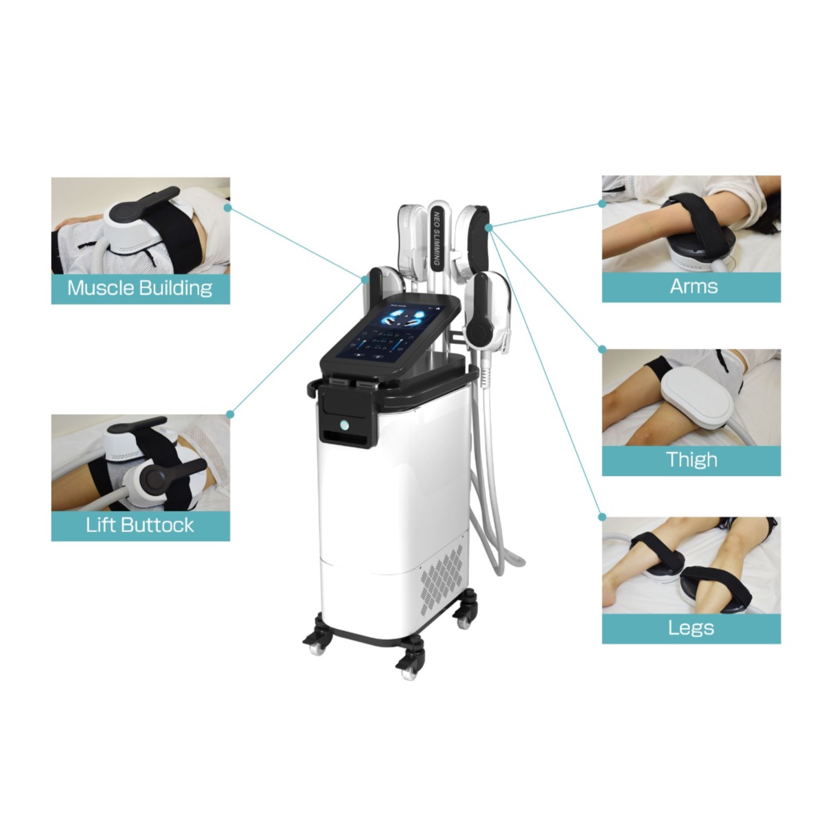 Vertical HIFEM + RF Body Contouring Machine with 4 Handles and 15.6-Inch Screen — photo 6