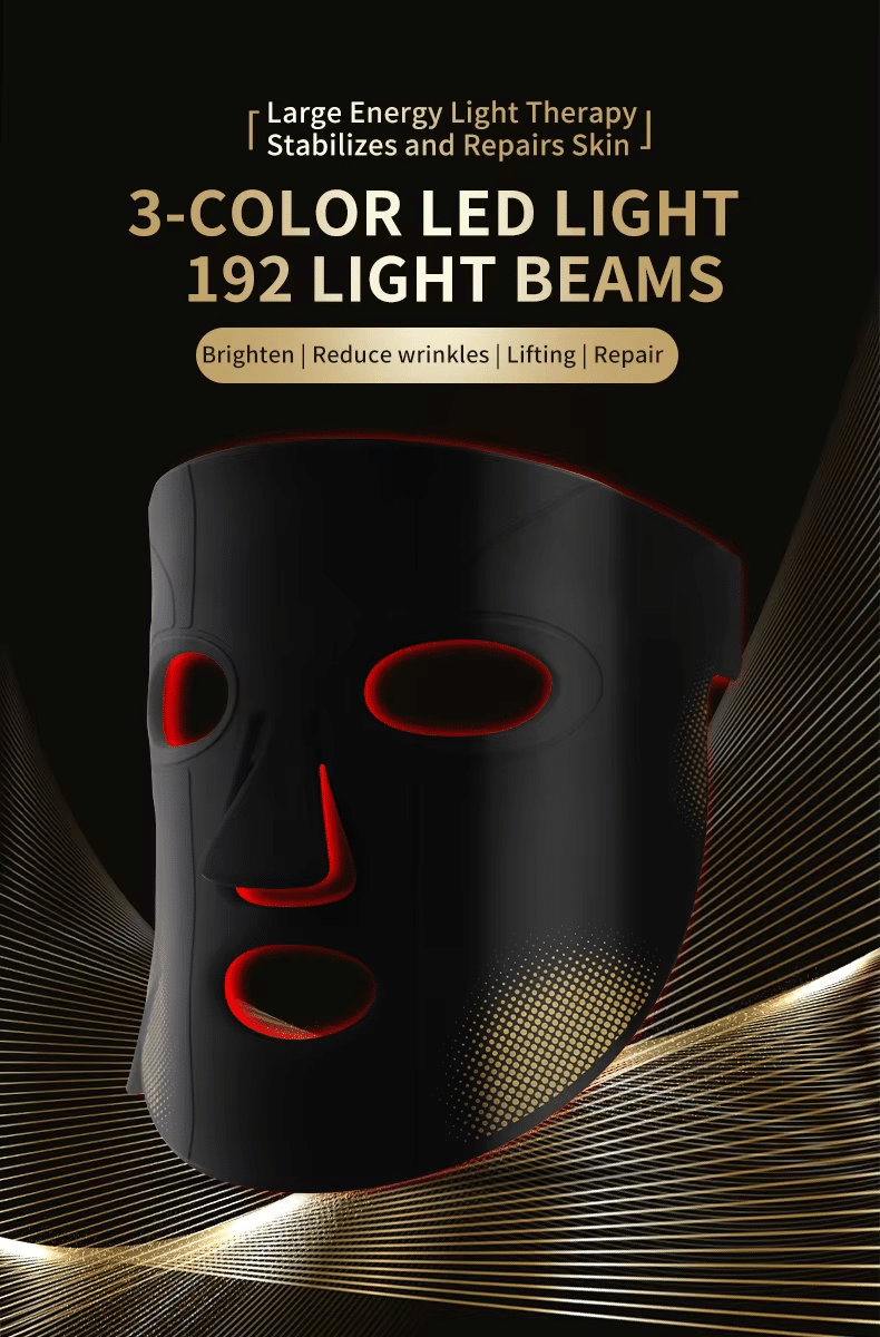 3-Color LED Light Therapy Face Mask with 64 Beads and 192 Beams KKS-280 — photo 8