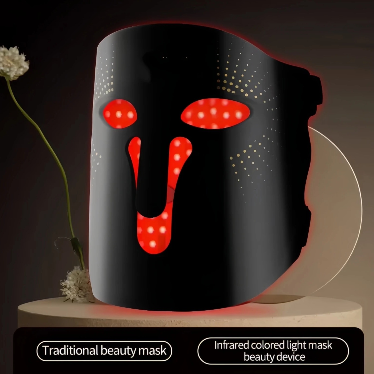 Silicone LED Light Therapy Face Mask with 144 Light Beads KKS-281 — photo 3