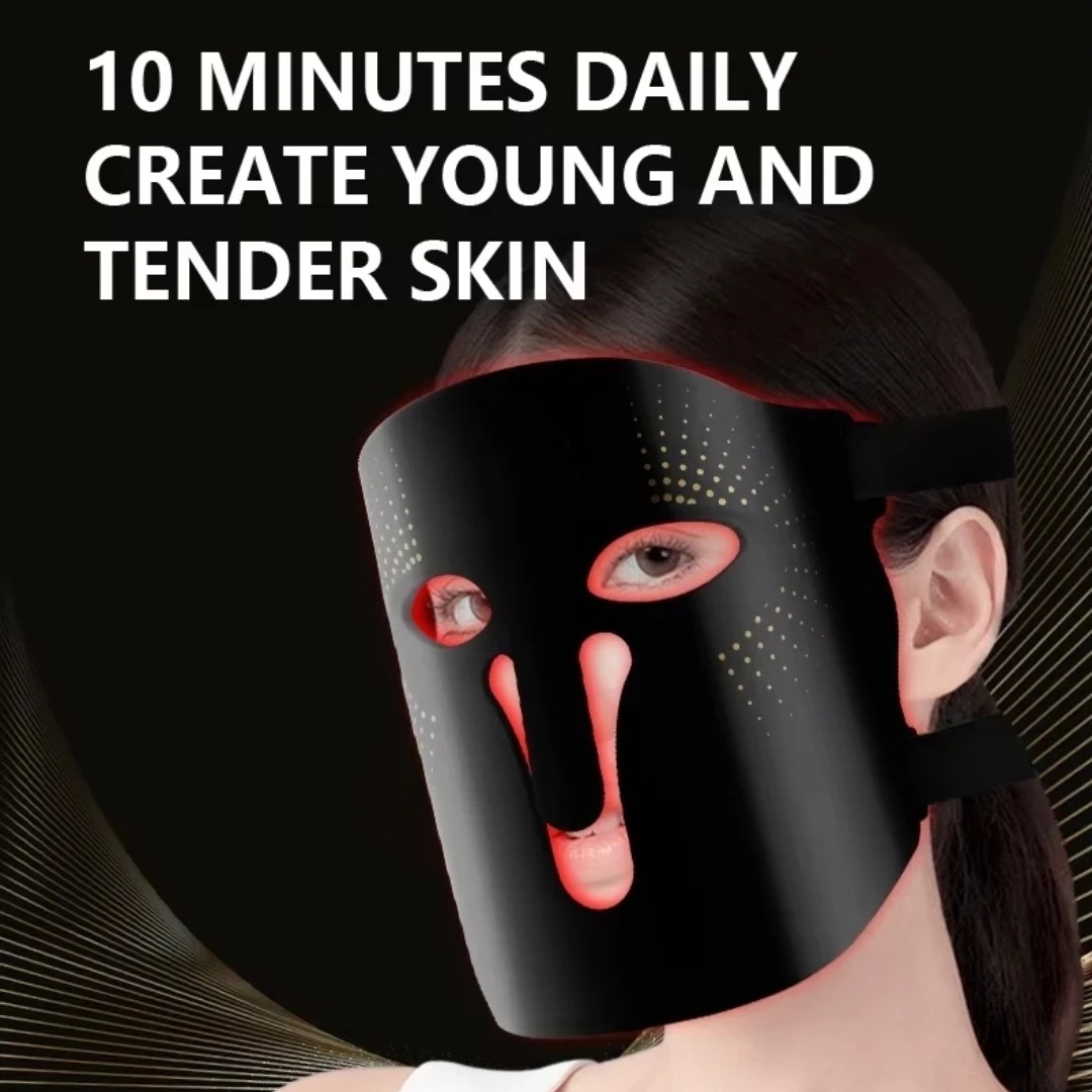 Silicone LED Light Therapy Face Mask with 144 Light Beads KKS-281 — photo 4